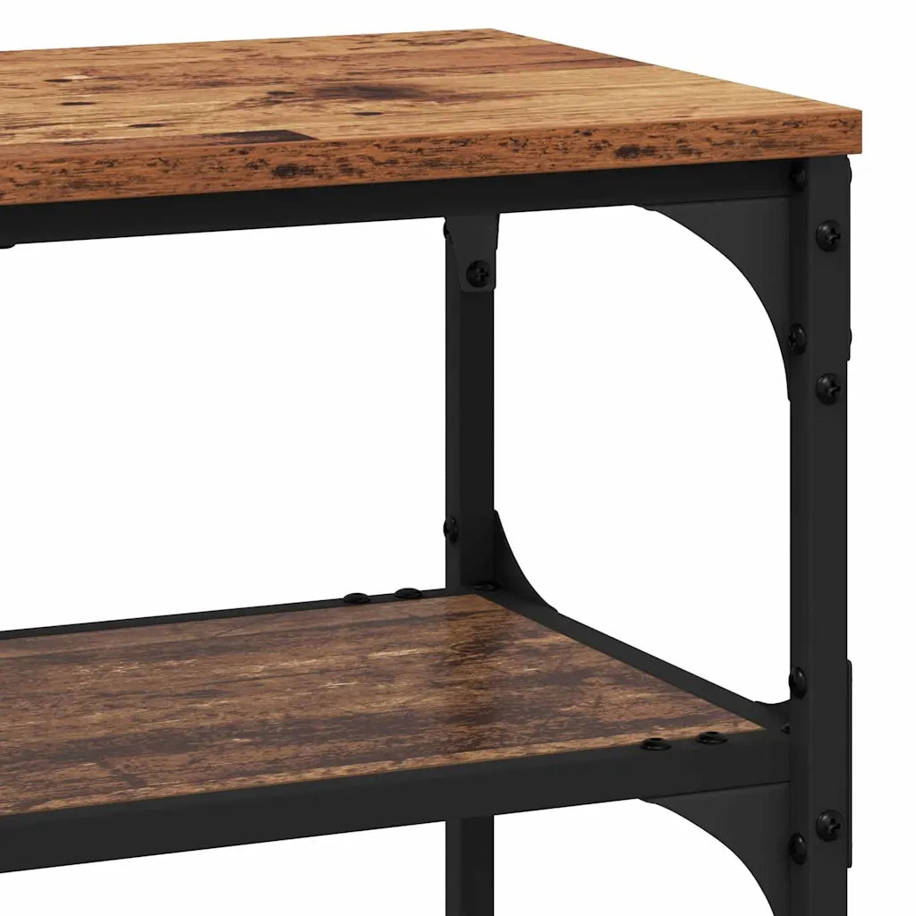 Tavolo consolle con lo scaffale Legno vecchio 100 x 30 x 75 cm