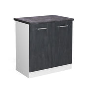 Vicco Mobile lavello cucina Calcestruzzo nero 80 cm PL Antracite