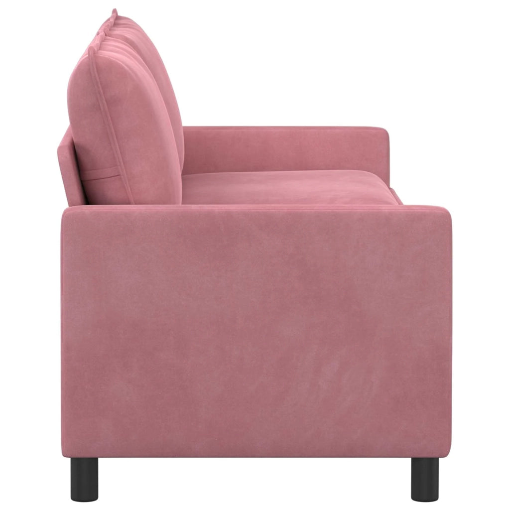 Divano Rosa 196 x 81 x 87,5 cm Velluto