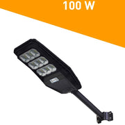 Trade Shop - Lampione Stradale Luce Energia Solare Led 100watt Sensore Pir Staffa Telecomando -