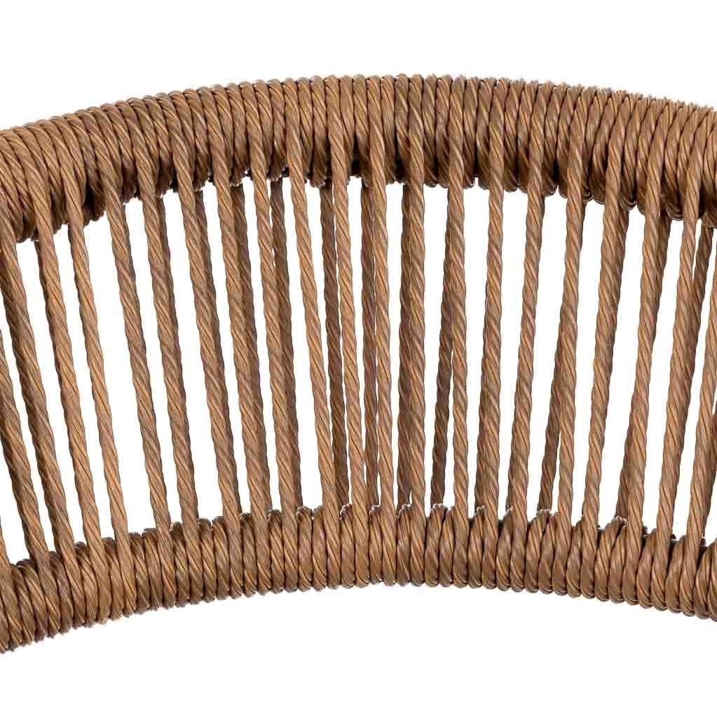 Sedia in rattan sintetico marrone 48x60x78