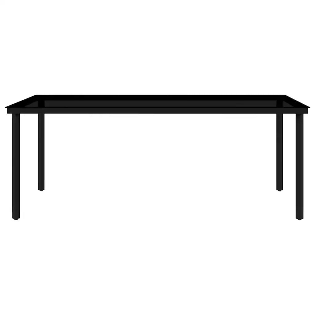 Set da Pranzo da Giardino 9 pz con Cuscini Nero 3099500