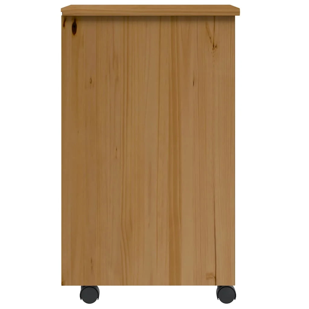 Mobiletto con cassetti pratico per l'ufficio 34 x 39 x 65,5 cm in legno di pino color miele 02_0057653