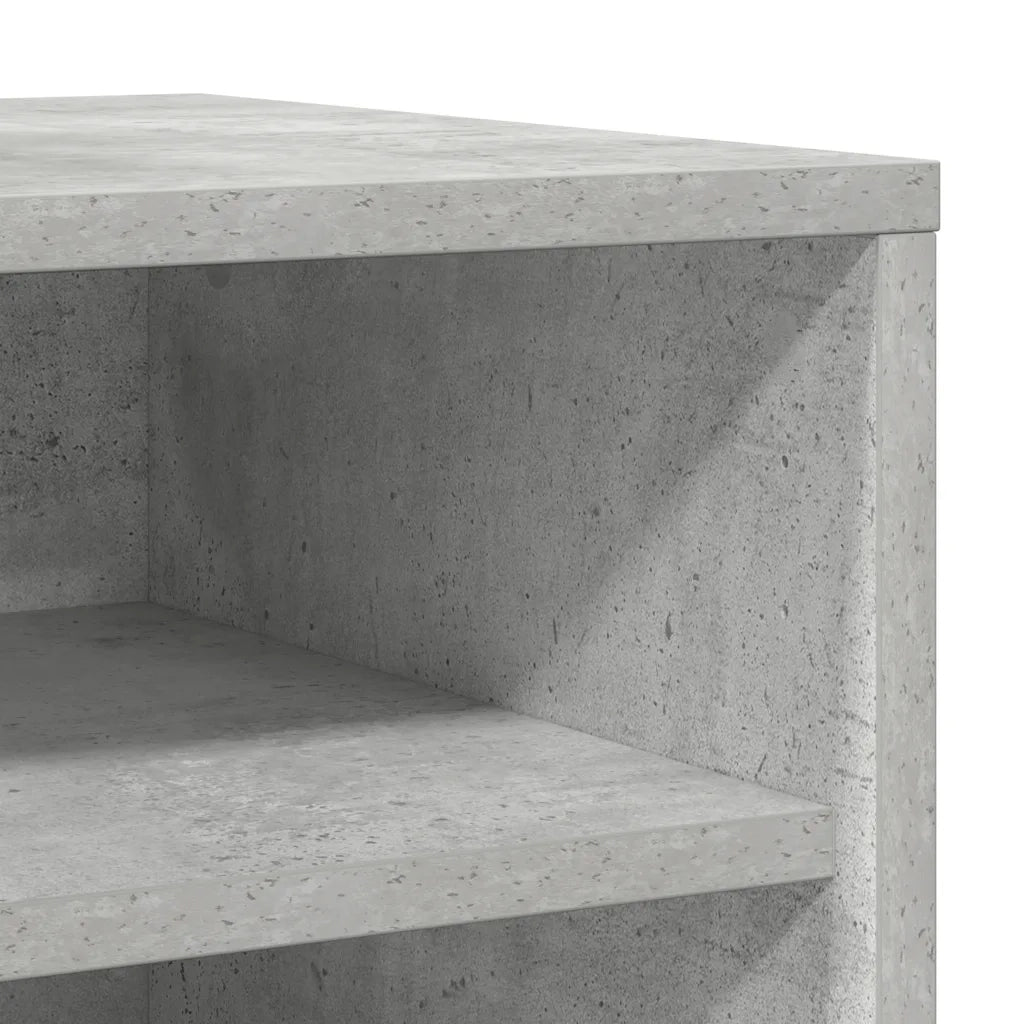 Scarpiera-Scaffale per scarpe Grigio Cemento 31,5x35x70 cm in Truciolato