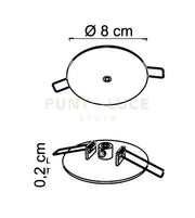 BASE-1INC OS BASI INCASSO  per sospensione, base rotonda ottone spazzolato 1 punto luce