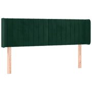 Testiera | Testata ad Orecchio Verde Scuro 147x16x78/88 cm in Velluto
