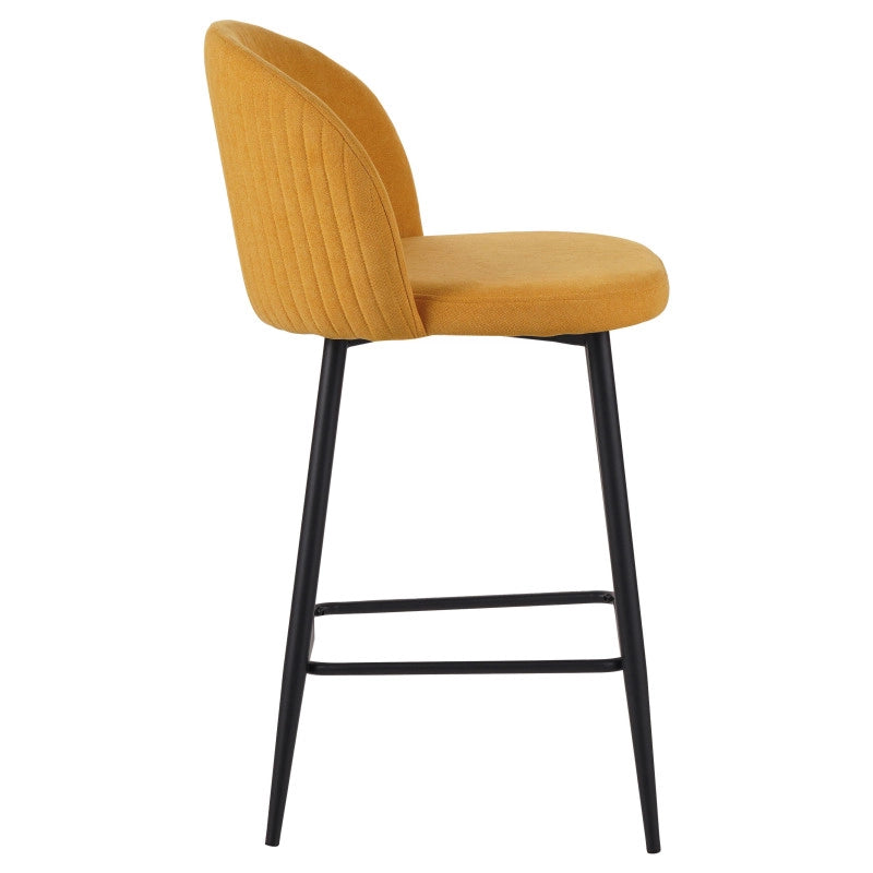 Set di 4 Sgabelli Shelly In Tessuto 320gr Senape Dimensione 50x54,5x96,5cm