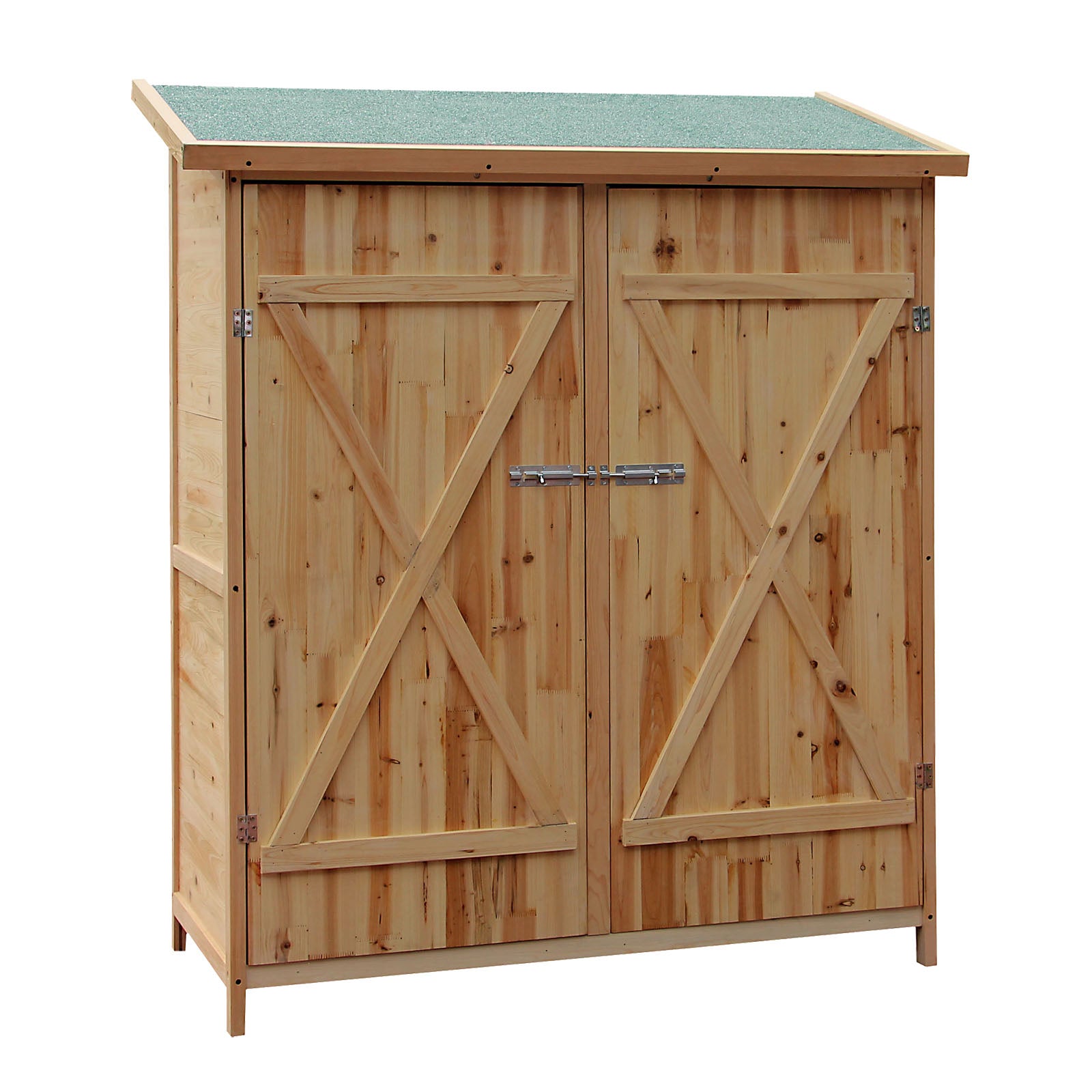 Armadio da giardino XXL in legno 1380 x 655 x 1600 mm Capanno degli attrezzi per esterno