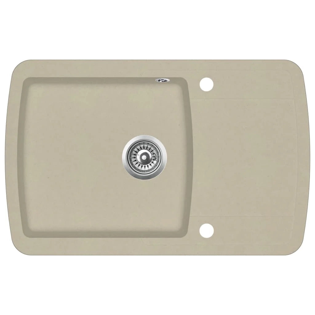 Lavello da cucina vasca singola 78 x 50 cm granito beige 02_0002337