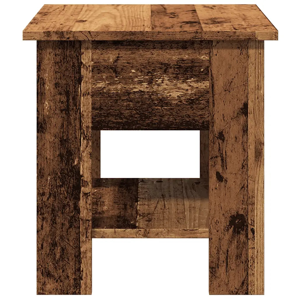 Tavolino da Salotto-Tavolino da soggiorno-Tavolo Legno Antico 40x40x42 cm Legno Multistrato