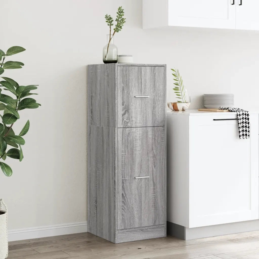 Armadietto da Farmacia Grigio Sonoma 40x41x118 cm in Truciolato 855201