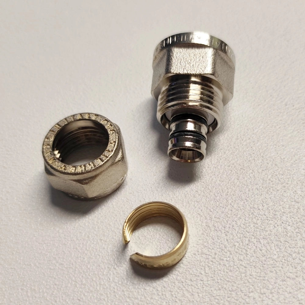Raccordo 16x3/4'' diritto f femmina a stringere per tubo multistrato