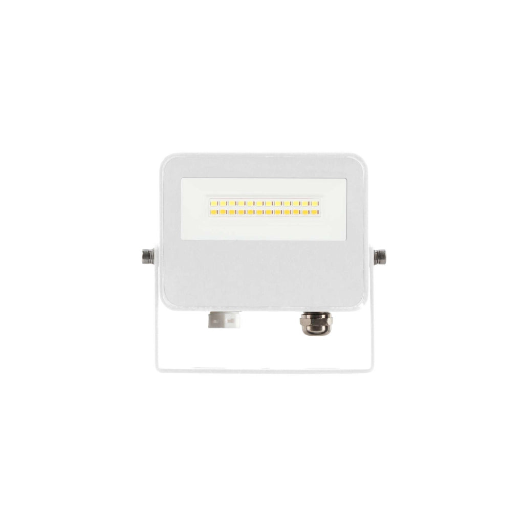 Sky Proiettore LED da Esterno 10W Tecnologia Switch CCT 3000K/4000K/5000K Finitura Bianco Opaco Fascio 115 Gradi Struttura in Alluminio Estruso