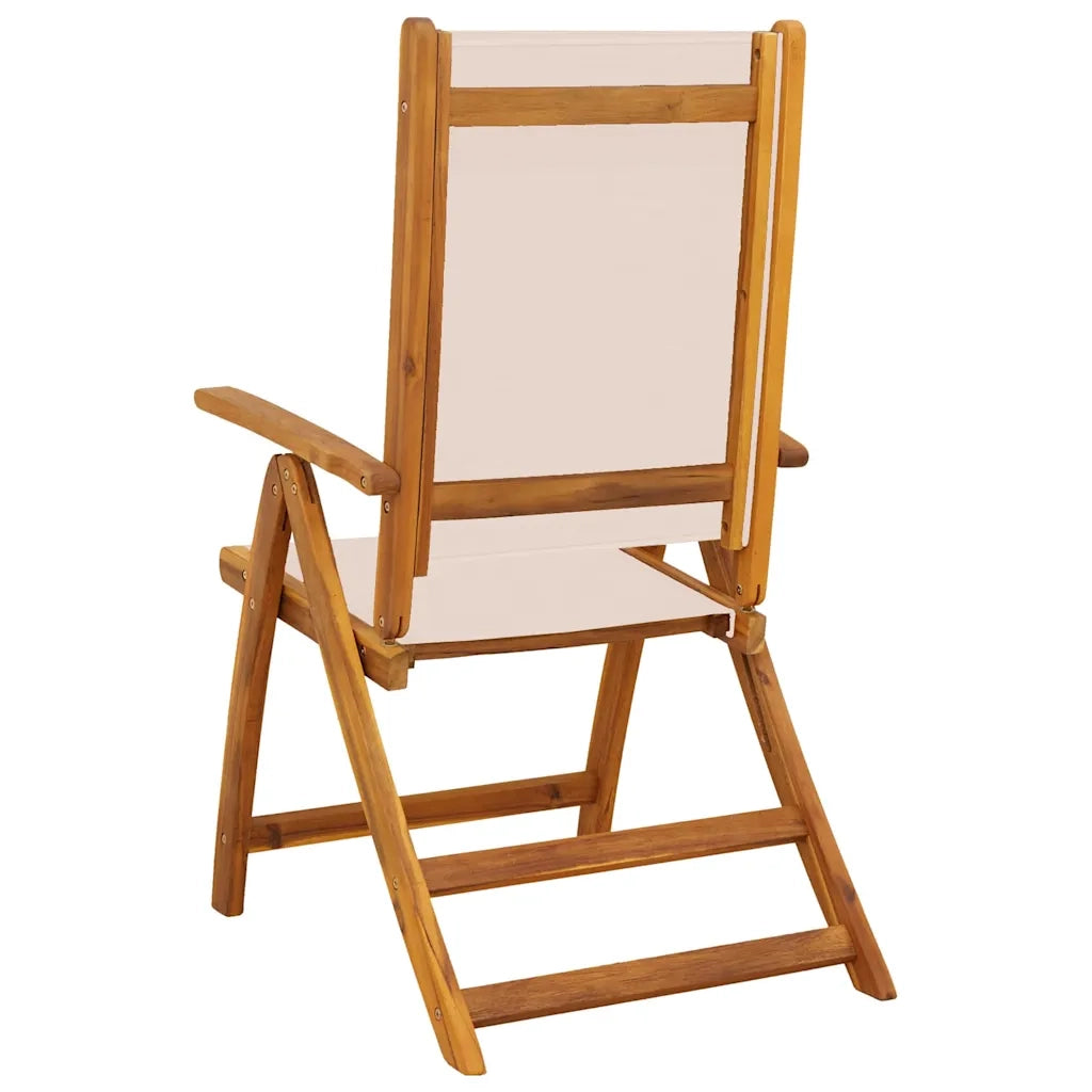 Sedie da Giardino Pieghevoli 4 pz Massello d'Acacia e Textilene 3279235