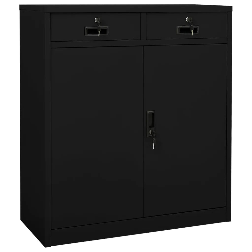 Armadio per Ufficio Nero 90x40x102 cm in Acciaio cod mxl 51704