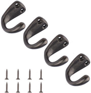 Hanger a Spina Singola in Ottone - 4 Pezzi - Hanger a Spina Singola con Quattro Denti - Hanger Decorativo - Hanger a Capocchia - Massimizza la Capacità di Stoccaggio - Hanger a Spina Singola con Quattro Denti