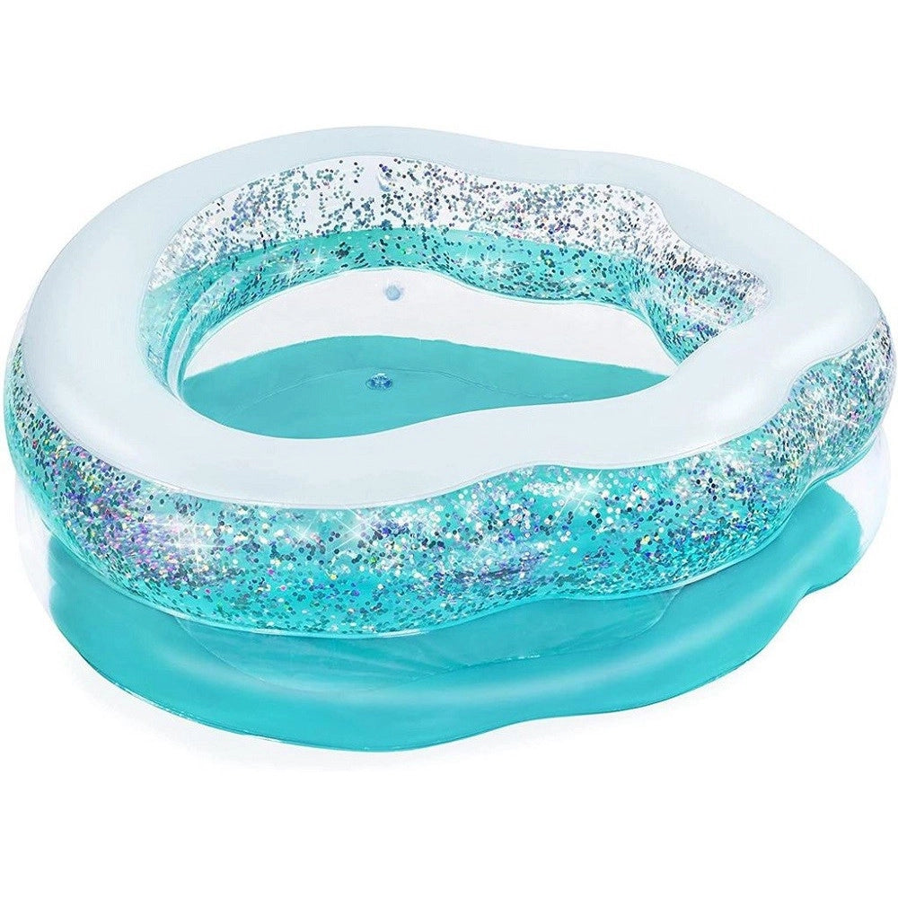 Trade Shop - Piscina Gonfiabile Tonda Conchiglia Scintillante 150x127x43cm Per Bambini 52489 -