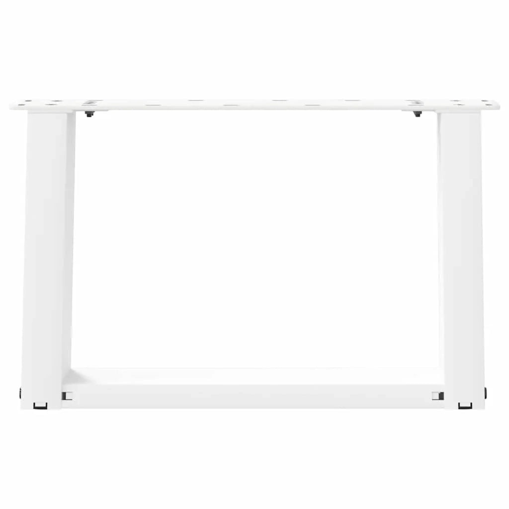Set di 2 gambe per tavolino da caffè a forma di U dal design moderno 40 x 31 cm con piedini regolabili in acciaio bianco 02_0057026