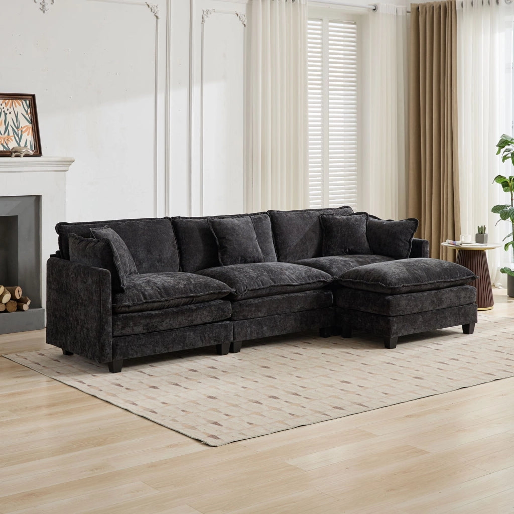 Pouf Cloud Sofa, divano componibile moderno, ideale per soggiorno, camera da letto e appartamento, comodo cuscino di seduta a doppio strato imbottito,