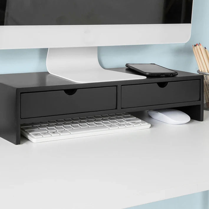 Supporto Monitor pc da scrivania Organizer scrivania Altezza 11 cm Nero BBF02-SCH
