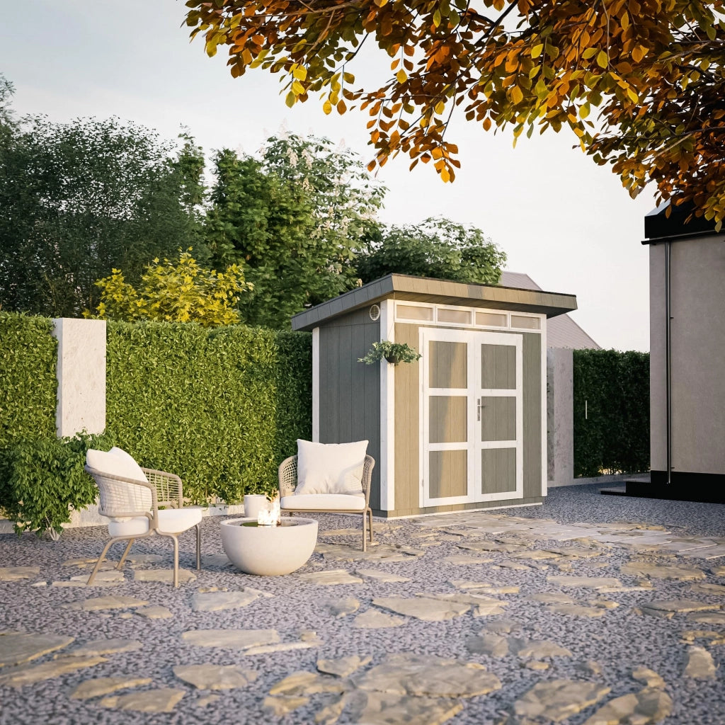 Casetta da Giardino di QUALIT? PREMIUM 3m?²-L161xW294cm - TIMBELA M901A-CAVERN STEEL
