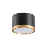 Spot soffitto tondo nero oro Ø8cm GX53 6W Mirella Polux