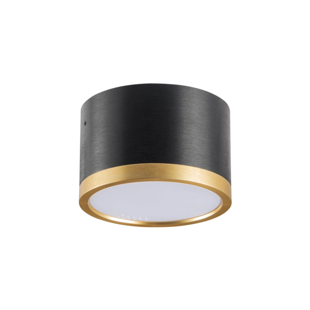 Spot soffitto tondo nero oro Ø8cm GX53 6W Mirella Polux