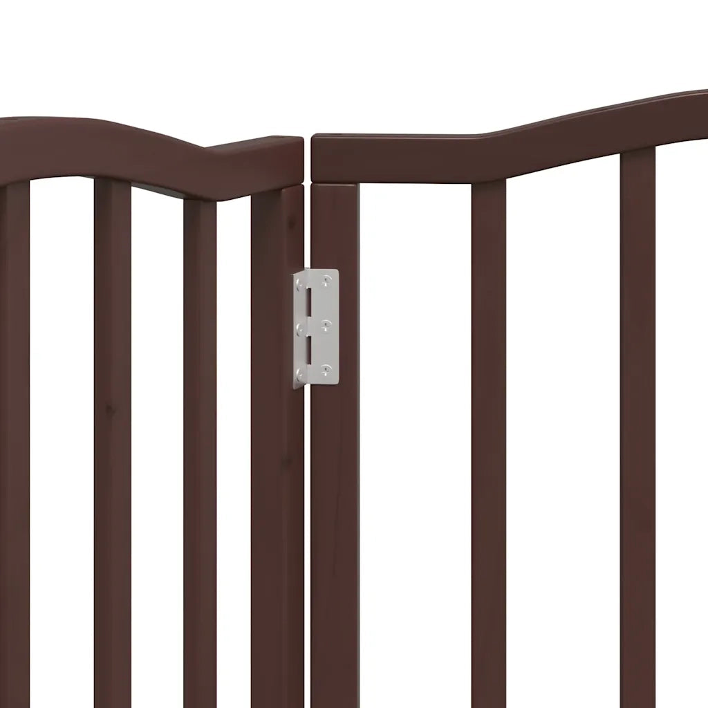 Cancello Cani Pieghevole 3 Pannelli Rovere Marrone 150cm Pioppo CFW7519364