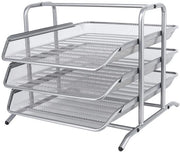 Organizzatore per scrivania A4 a 3 cassetti in metallo con contenitore per documenti, archivio, contenitore per riviste, cassetto per lettere e organizzatore per riviste in carta