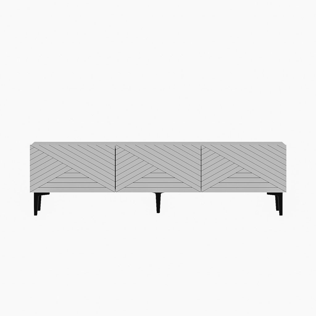 Porta TV in legno "Felix" - 160 x 31 x 44 cm - Bianco