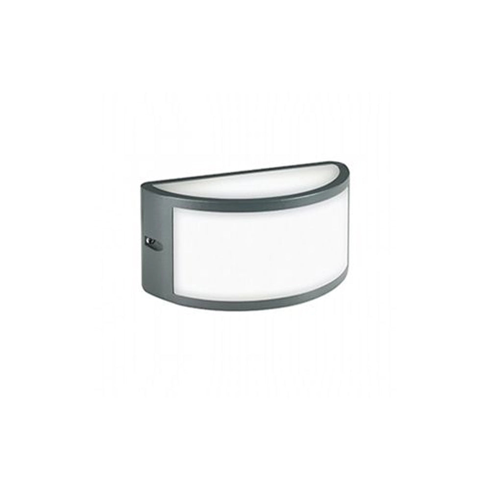 Applique Da Esterno Moderna Petit Alluminio E Termoplastica Grigio Led 10W 4000K