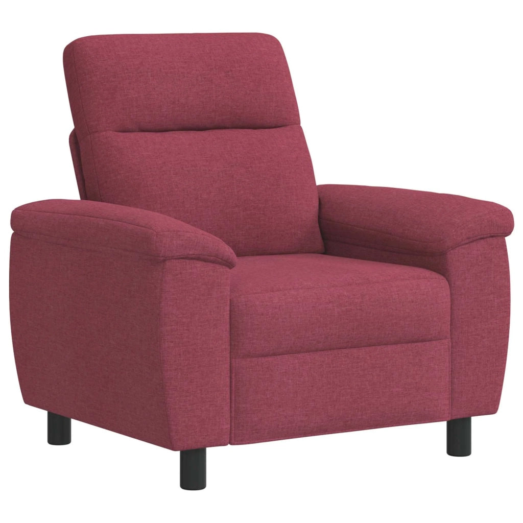 Set di divani 3 pz Rosso Vino Tessuto 3430669