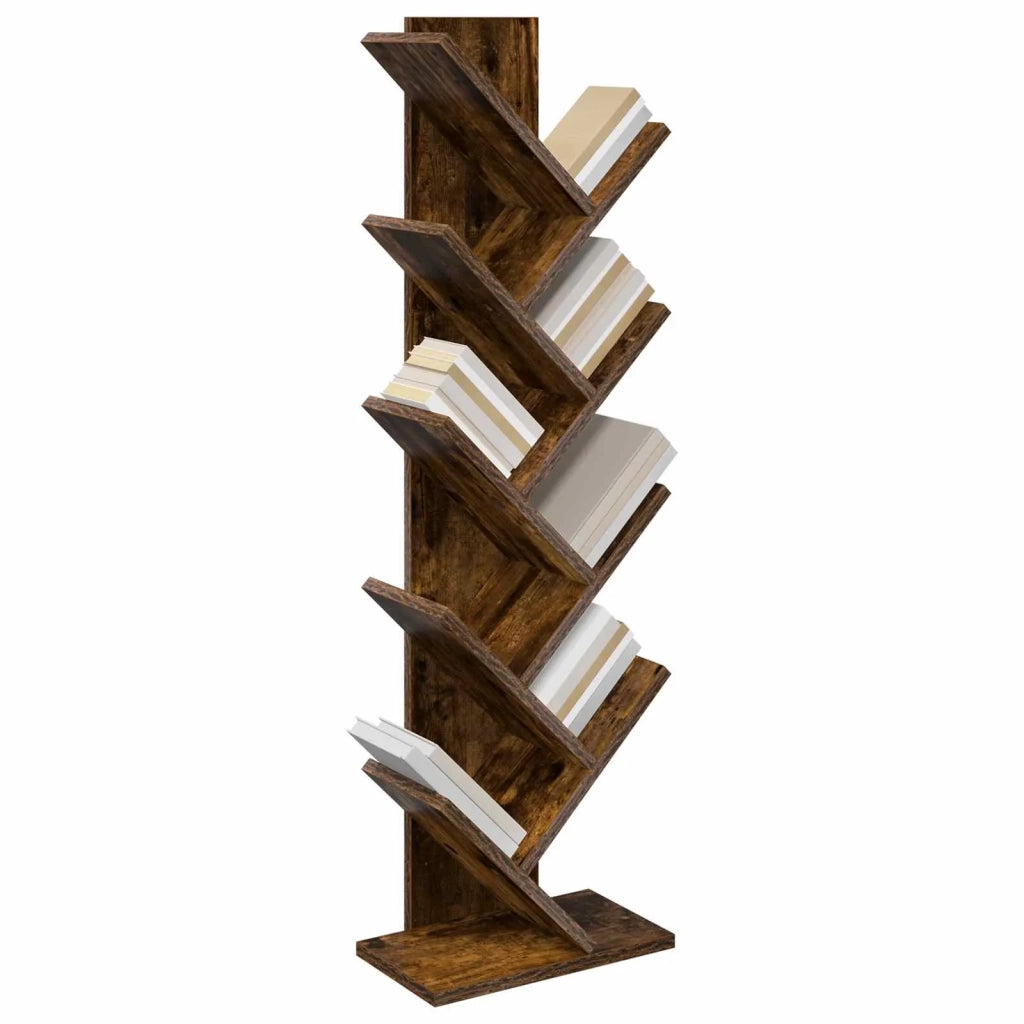 Libreria ad Albero 6 Ripiani 30 x 18 x 100 cm Rovere Fumo 8012376