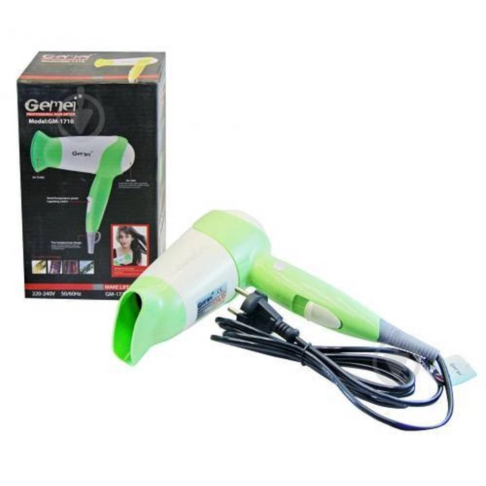 Trade Shop - Asciugacapelli Phon Professionale 2 Velocità 1100 Watt Anello Aggancio Gm-1710 -