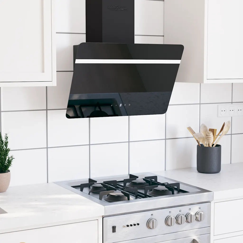 Cappa a Parete 60 cm in Acciaio e Vetro Temperato Nero CFW5749574