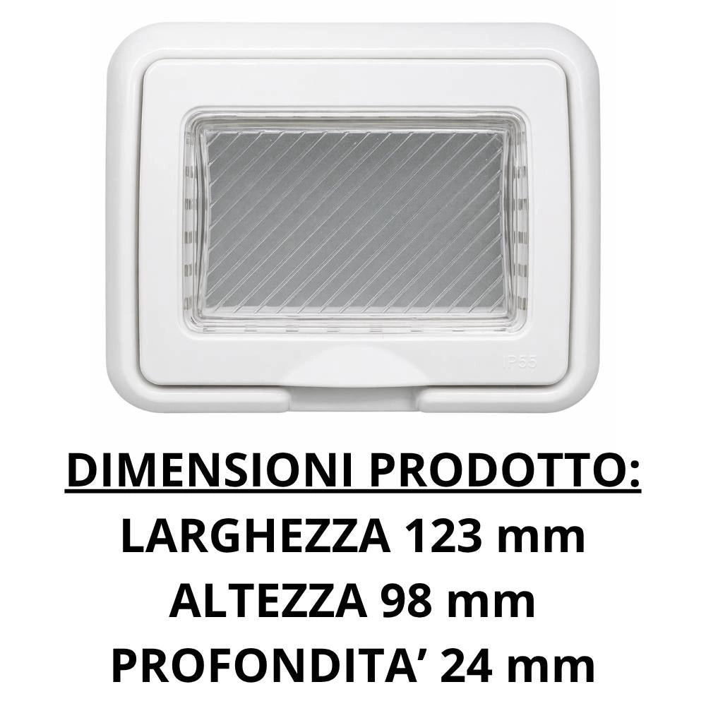 Coperchio ip55 bianco compatibile matix per protezione elettrica *** numero pezzi 4, confezione 1