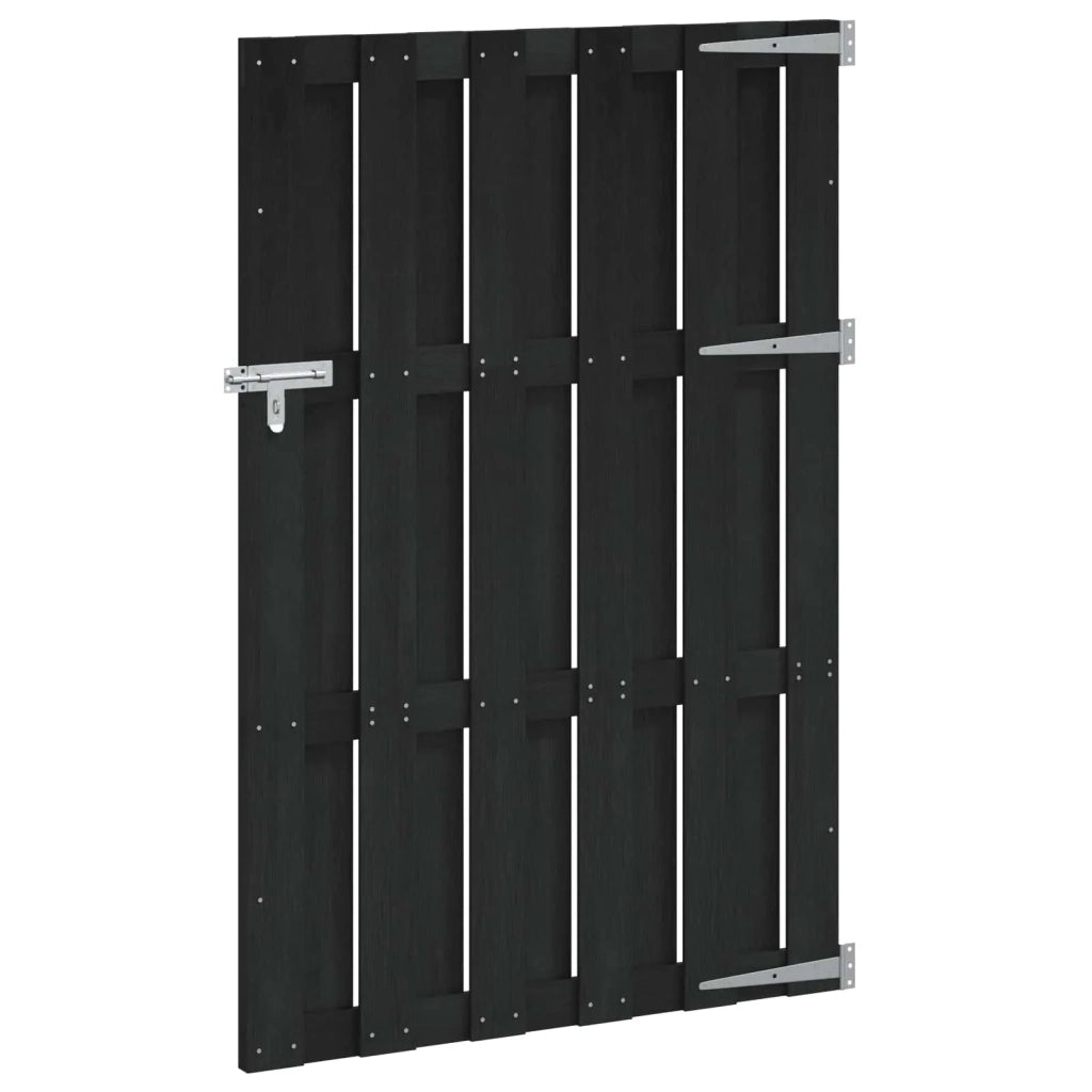 Cancello da giardino 100 x 150 cm WPC e Alluminio Nero