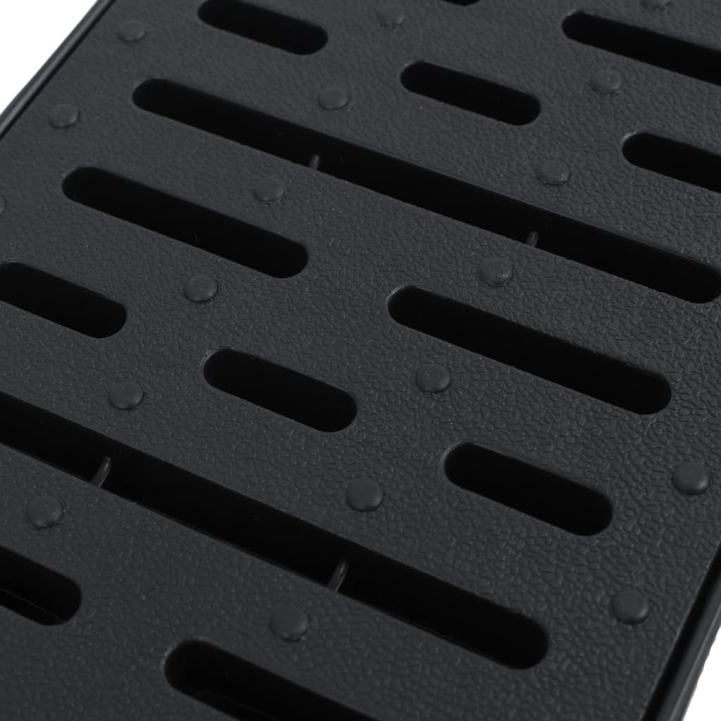 Set di tre canaline di drenaggio in plastica nera da 3 m 02_0003068