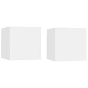 Comodini Bianchi 2 pz 30,5x30x30 cm in Truciolato cod mxl 31192