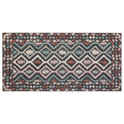 Tappeto moderno con motivo geometrico tribale 80 x 150 cm multicolore camera da letto salotto