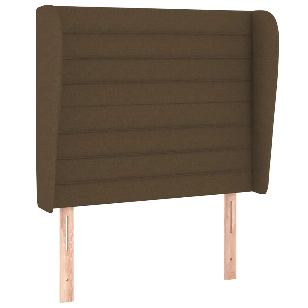 Giroletto a Molle con Materasso Marrone Scuro 90x190cm Tessuto