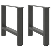 Set di 2 gambe per tavolino da caffè moderne quadrate regolabili 60 x 43 cm in acciaio antracite 02_0057526