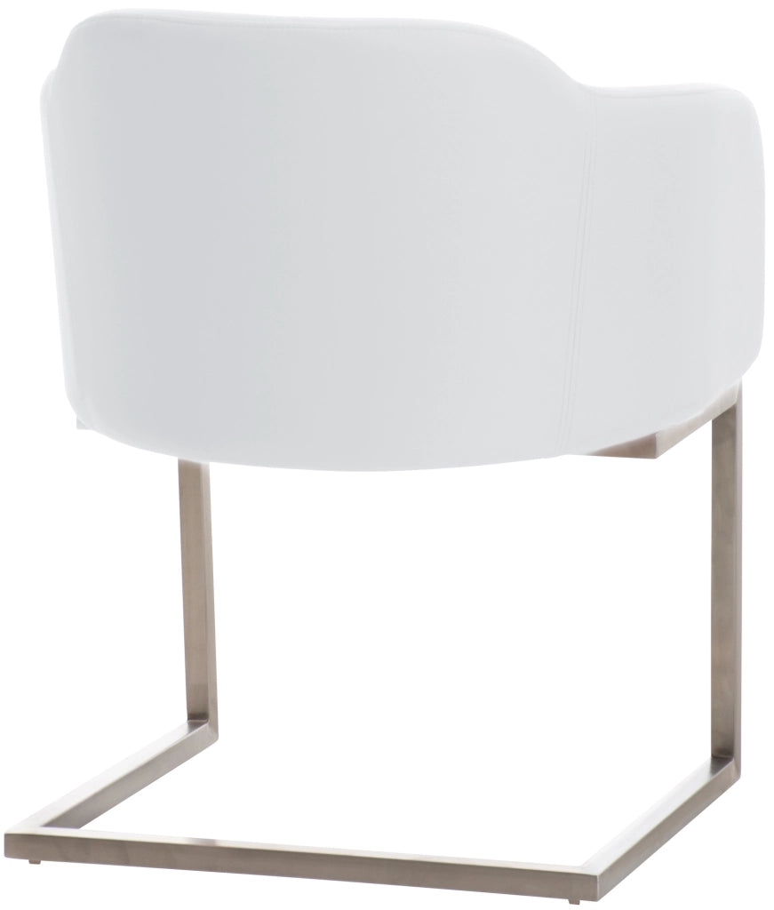 Sedia Magnus in similpelle bianco
