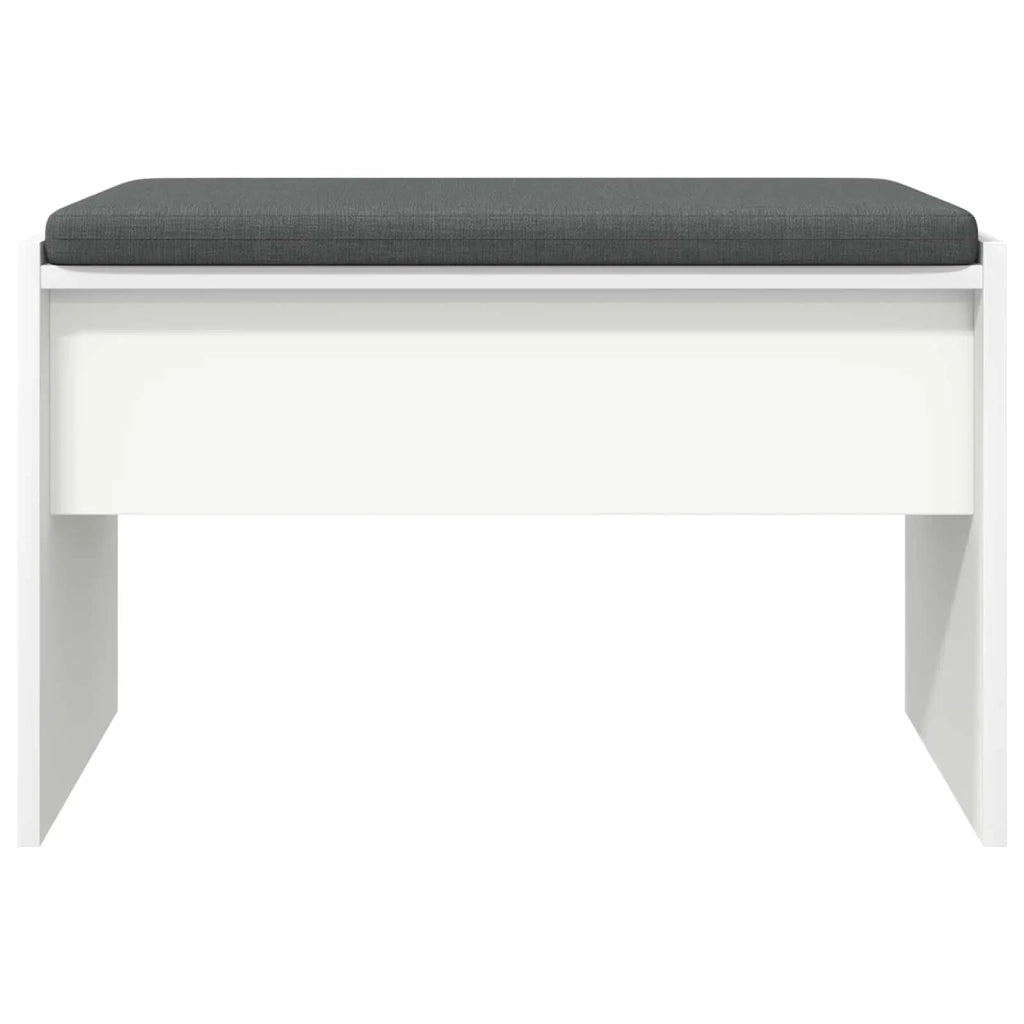 Panca per ingresso con cuscino Bianco 63 x 38 x 40 cm
