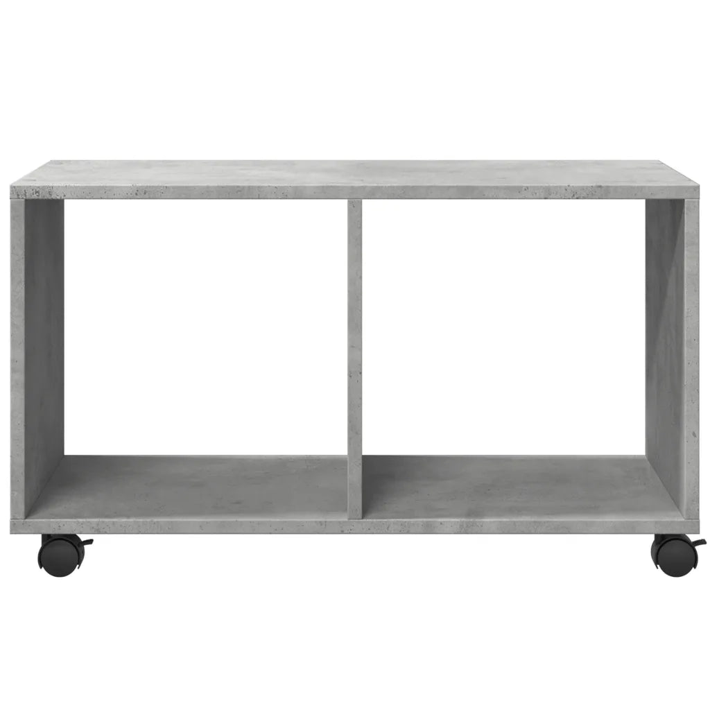Mobiletto con Ruote Grigio Cemento 72x33x42,5 cm in Truciolato 853140