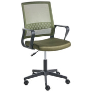 Sedia da ufficio in tessuto a rete verde scuro imbottitura regolabile in altezza girevole da scrivania per computer per ufficio domestico