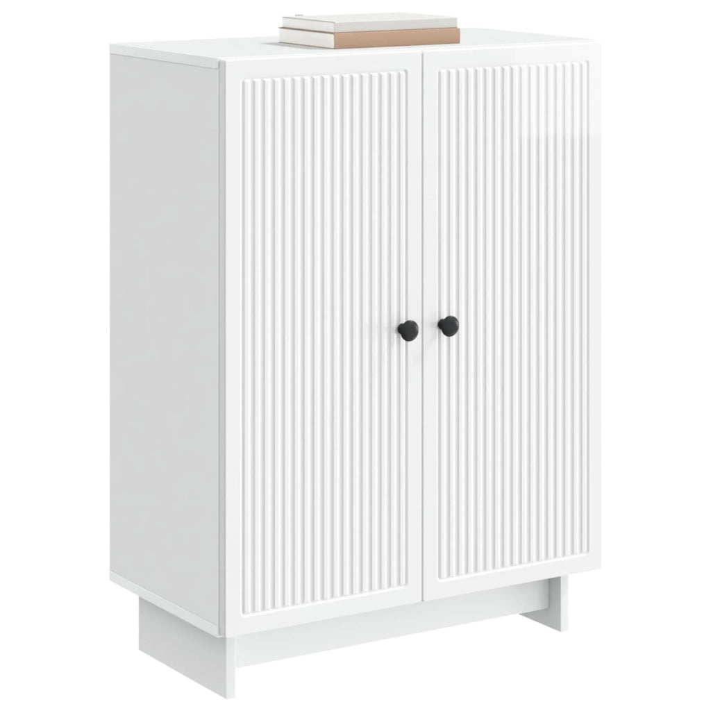 Credenza Bianco Lucido 66 x 34,5 x 90 cm Legno ingegnerizzato 893899