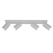 Plafoniera rettangolare applique LED 4 faretti lampade GU10 luci orientabile soffitto muro specchio 230V colore bianco