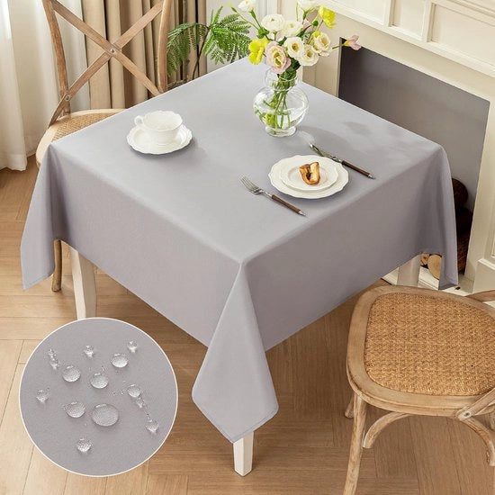 Tavolino Copertina in Poliestere, 140x140 cm, Coperture per Tavoli con Effetto Lotus, Impermeabile all'Acqua, Resistente ai Graffi, per Uso Domestico, Matrimoni, Feste