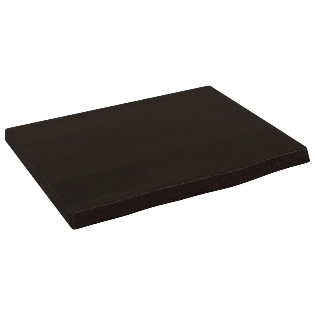 Ripiano Muro | Scaffale a Parete | Mensole Parete Marrone Scuro 40x30x2 cm Massello Rovere Trattato